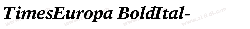 TimesEuropa BoldItal字体转换
